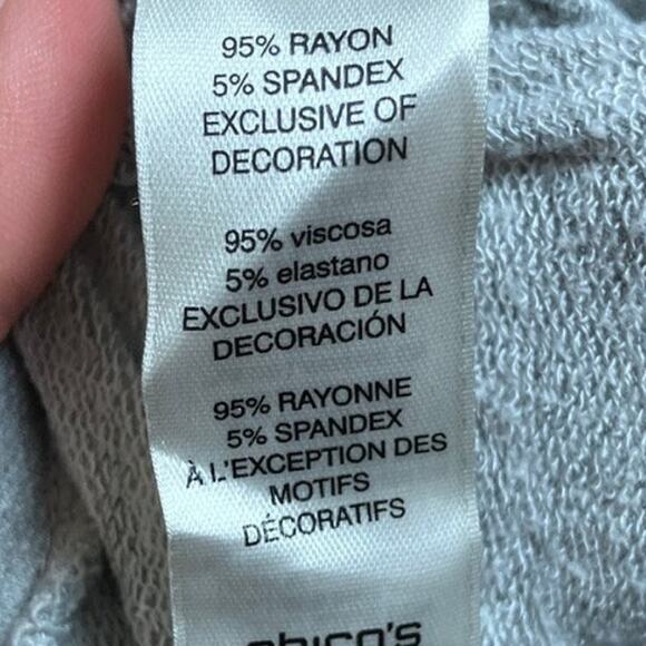 Zenergy by Chicos Womens Pants Gray Pull On High Rise Lightweight Stretch 2 (L) - Picture 5 of 11